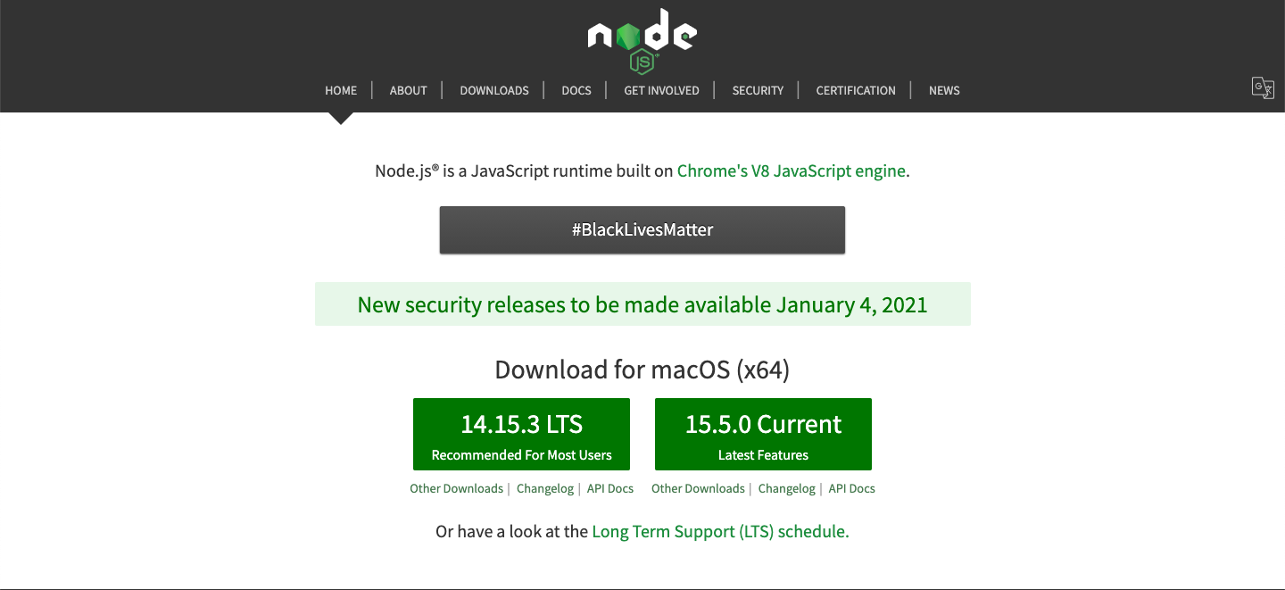 Download Node JS